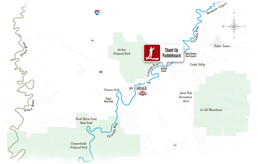 Stand Up Paddleboarding In Moab (960x605), Png Download