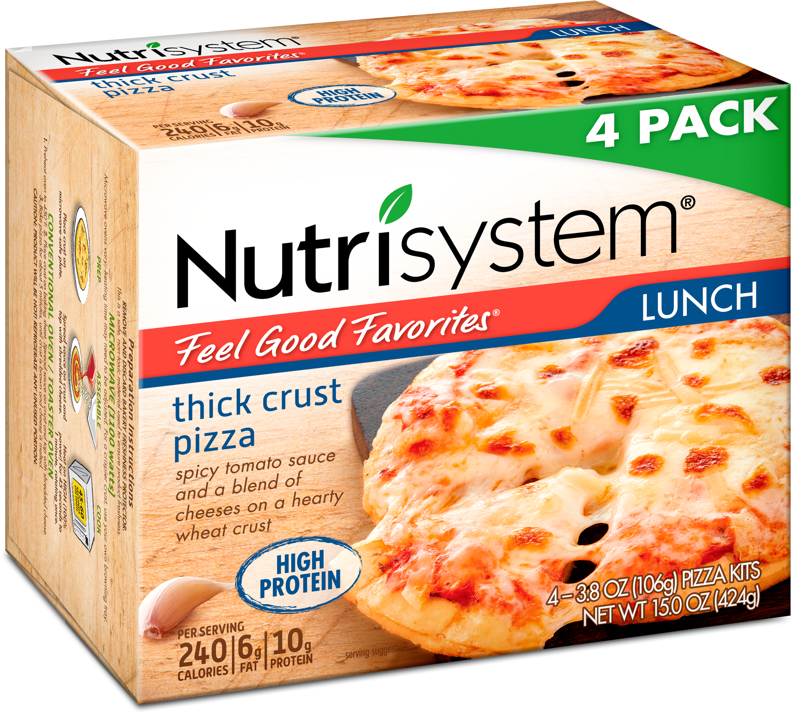 Nutrisystem Feel Good Favorites Thick Crust Cheese (3150x2848), Png Download