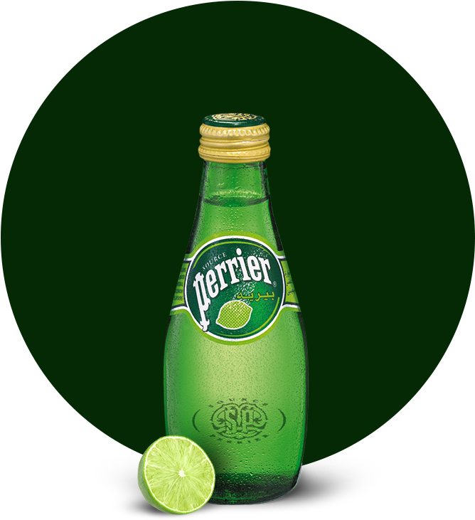 Perrier Sparkling Water, Lime, 200ml Glass Bottle (900x900), Png Download
