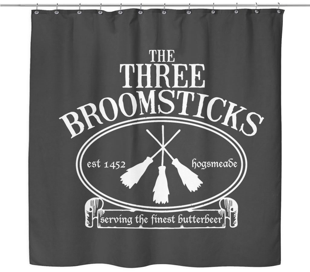 The Three Broomsticks Shower Curtain (1024x1024), Png Download