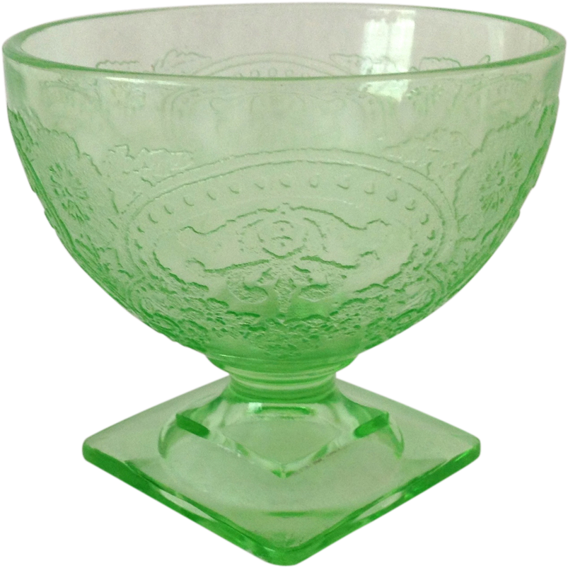 Here Are The Hard To Find Green Depression Glass Sherbets (803x803), Png Download