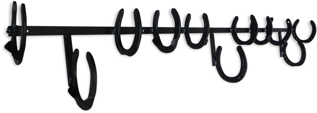 Vintage Wall Coat Rack Made Of Horseshoes 150 Cm Long (1457x1457), Png Download