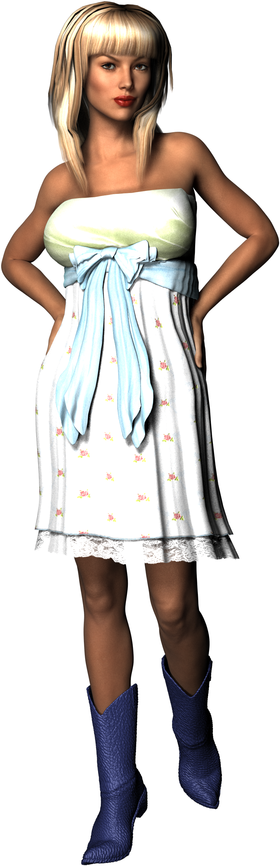 Cocktail Dress Boots Woman 3d 977184 (2318x3000), Png Download