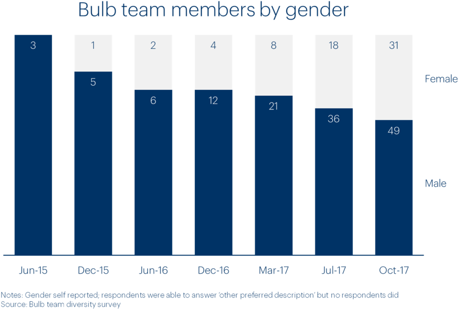 Bulb Team Gender Diversity (1000x661), Png Download