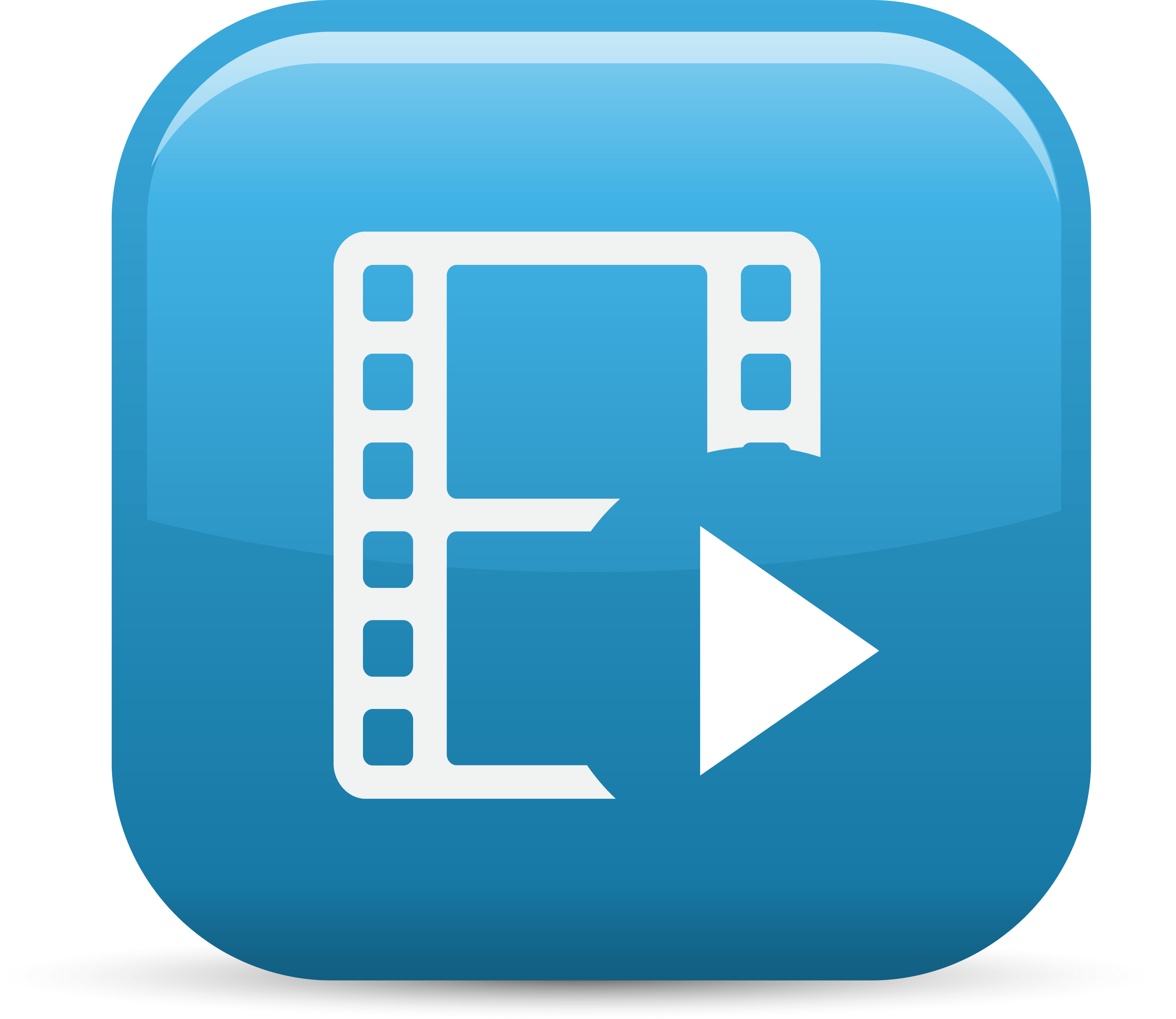 Play Movie Elements Glossy Icon Fkmap2lo (3000x2600), Png Download