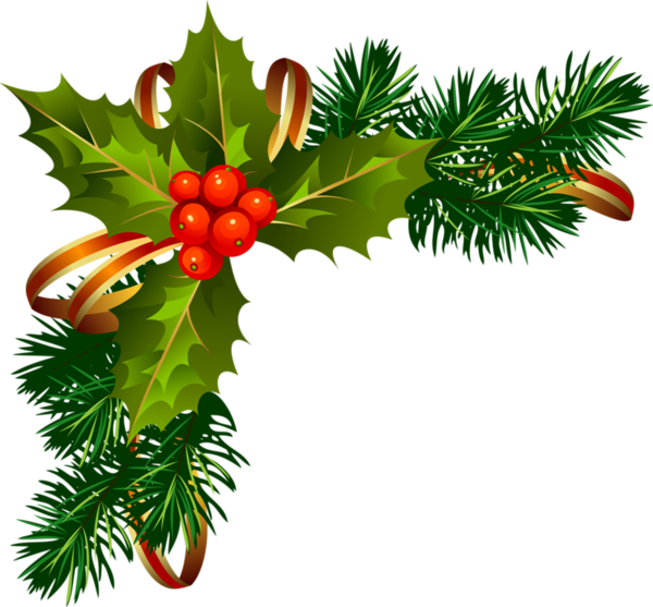 Bordures De Noel,coins (600x557), Png Download