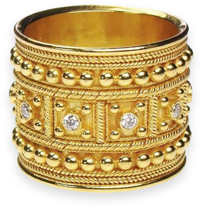 Diamond Block Long Ring (560x560), Png Download