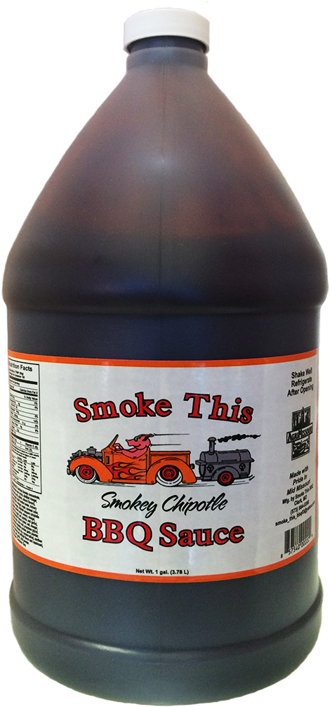 Smoke This Smokey Chipotle Bbq Sauce Gallon (1024x1024), Png Download