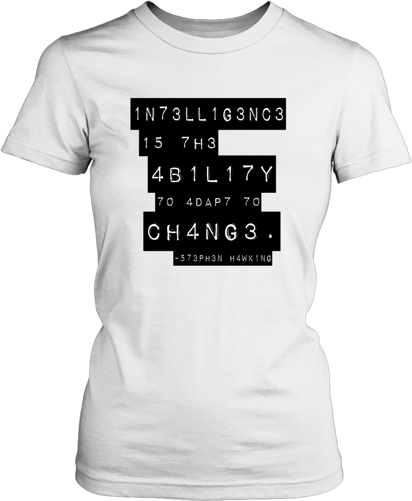 Stephen Hawking - Intelligence Shirts (1000x1000), Png Download
