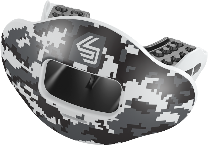 Black Camo Max Airflow Football Mouthguard (1000x1000), Png Download