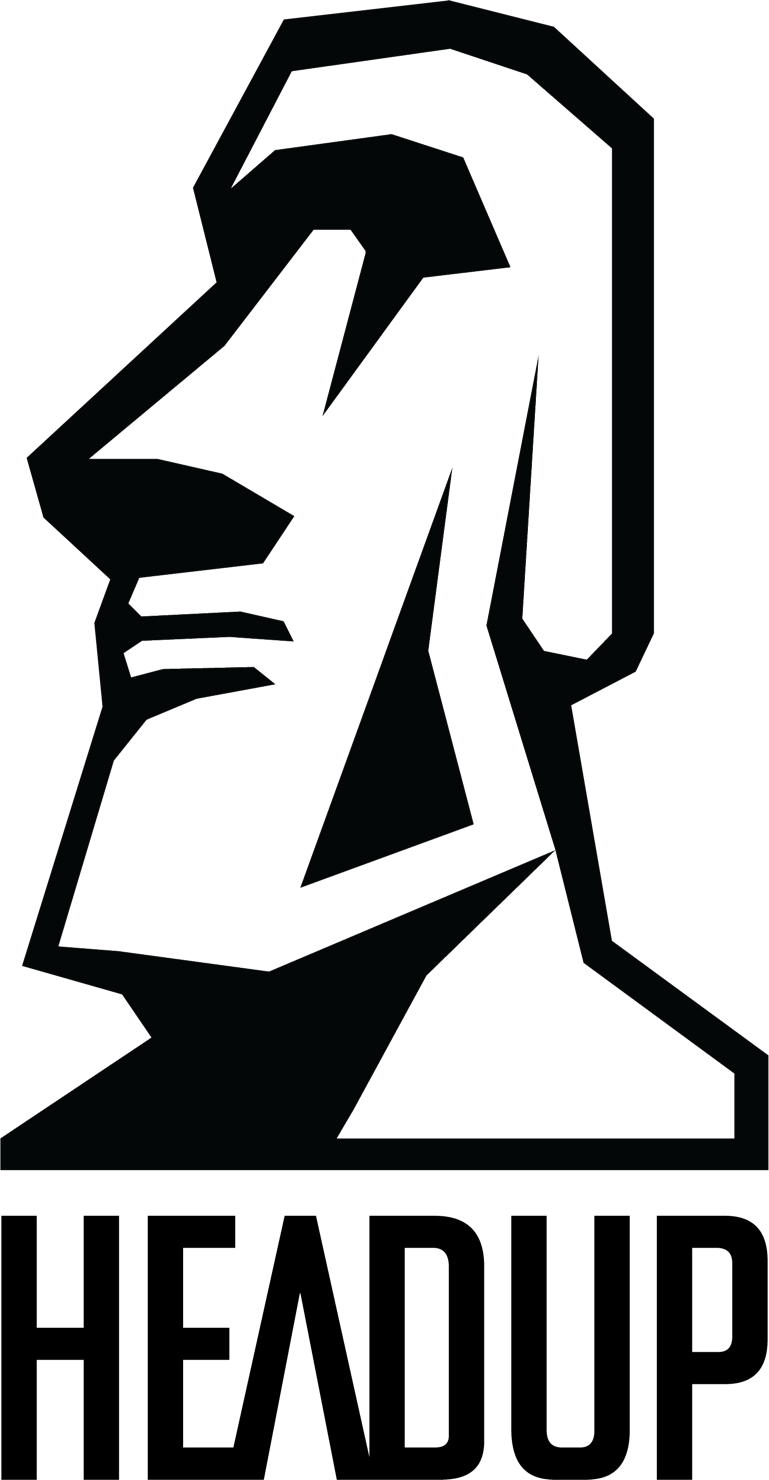 Logo New Headup-logo Black Headright Hochkant (769x1480), Png Download