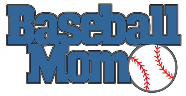 Baseball Mom-die Cut (650x650), Png Download