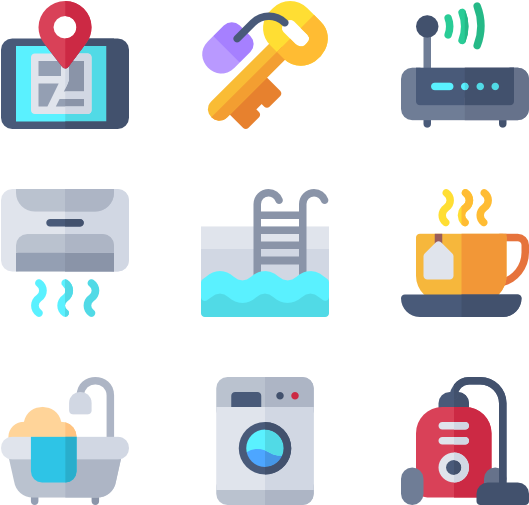 Hotel 50 Icons (600x564), Png Download