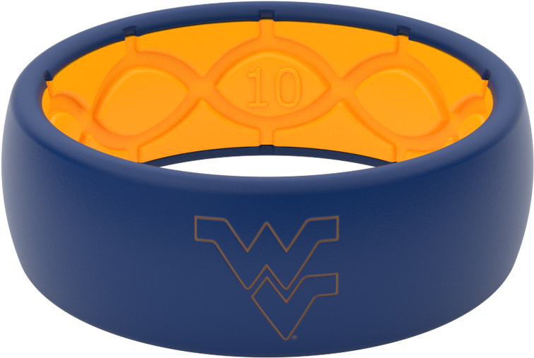 West Virginia Collegiate Silicone Rings Outline (1215x810), Png Download