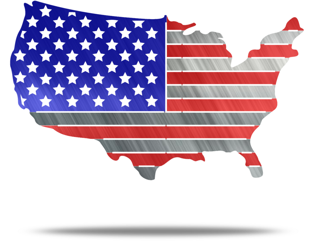 Usa Metal Conus Flag Metal Wall Art (1024x1024), Png Download