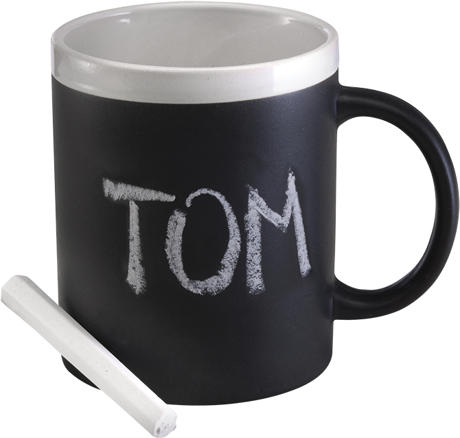 300ml Stoneware Chalk Board Mug, (700x700), Png Download