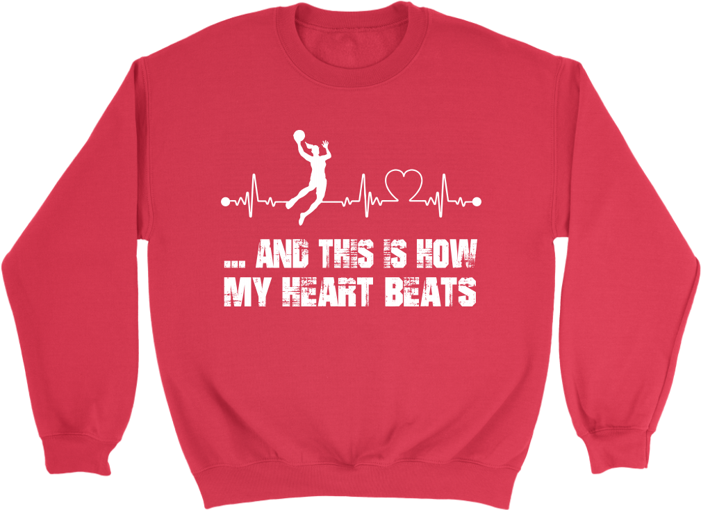 And This Is How My Heart Beats Basketball Sweatshirt (1024x1024), Png Download