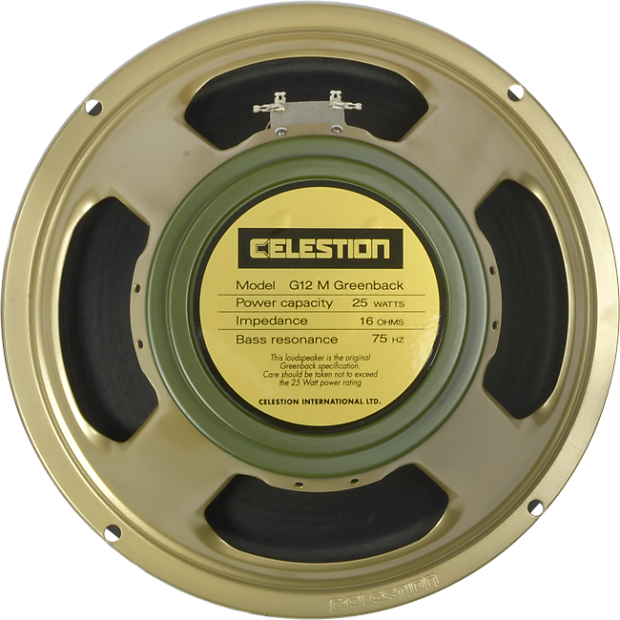 Celestion G12-m Greenback 12" Speaker 16 Ohm 25w (620x620), Png Download