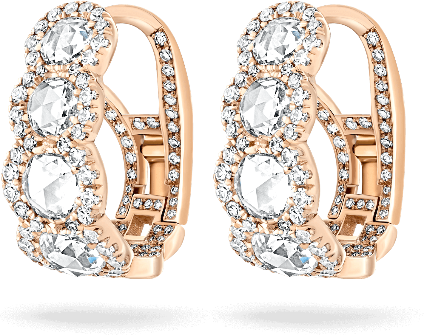 Rc 09 009 05 F2 Rose Cut Earrings (4000x4000), Png Download