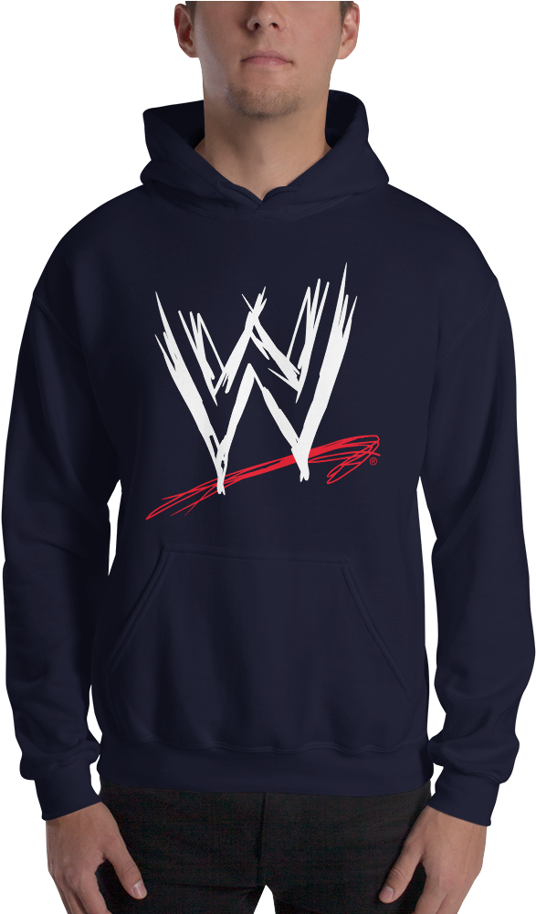 Wwe Scratch Logo Pullover Hoodie Sweatshirt (1000x1000), Png Download