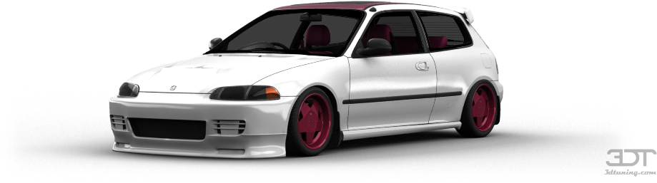 Honda Civic 3 Door Hatchback 1992 Tuning (1004x373), Png Download
