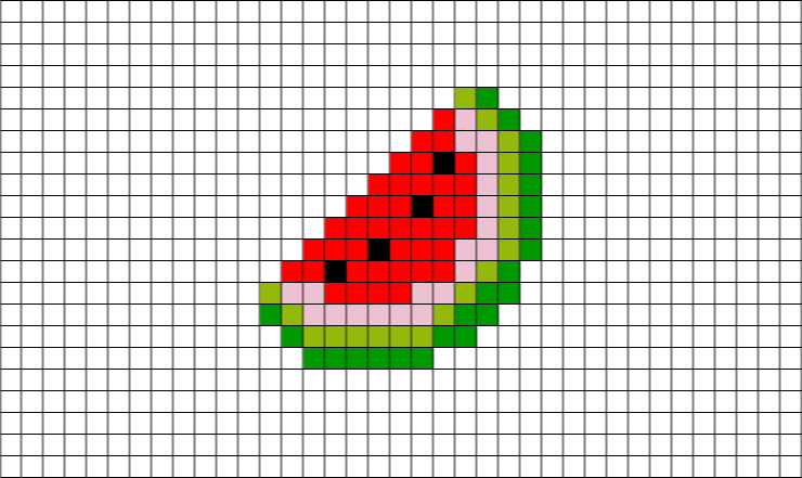 Http - //cdn - Shopify - Watermelon Pixel Art Watermelon (740x441), Png Download