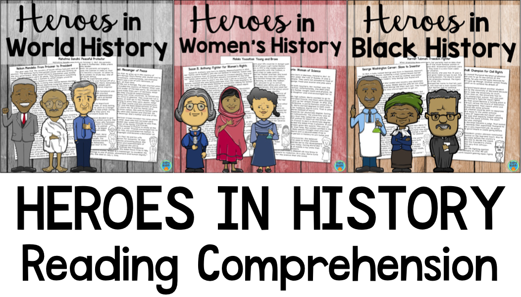 Heroes In Black History Reading Comprehension (1052x600), Png Download