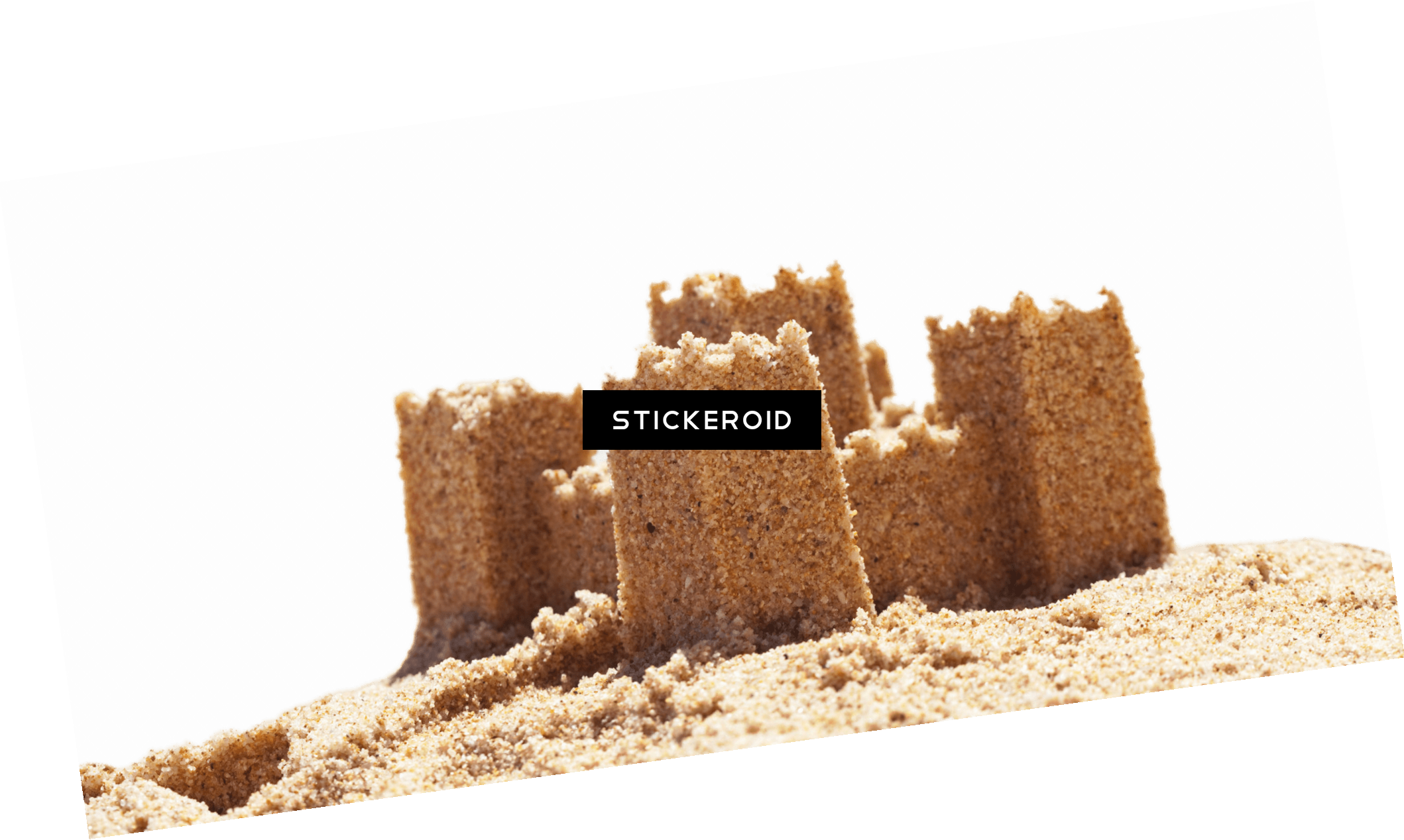 Sand Castle Four Towers (2118x1268), Png Download