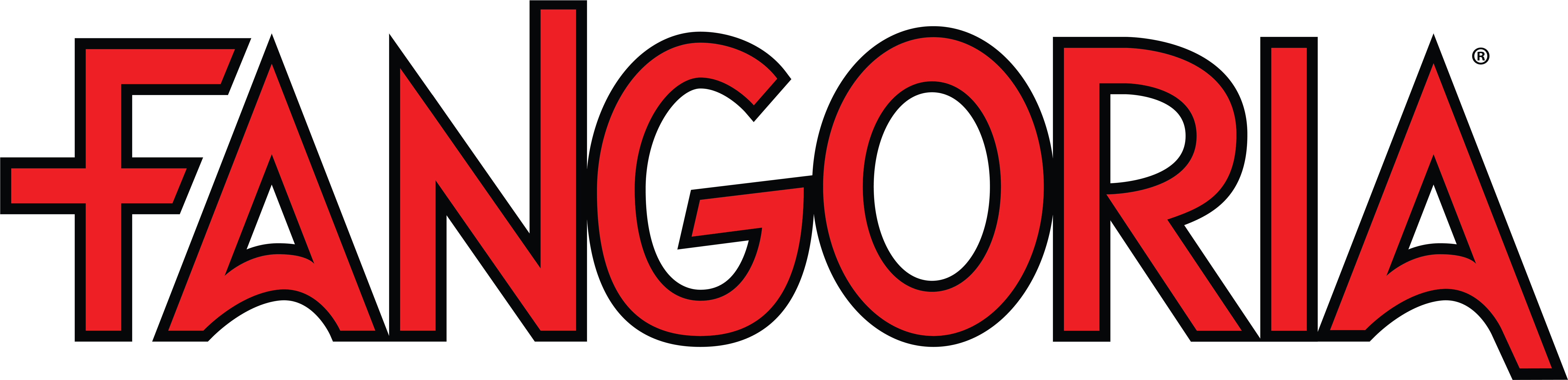 Fangoria Black Outlines With Red No Box (9000x2149), Png Download