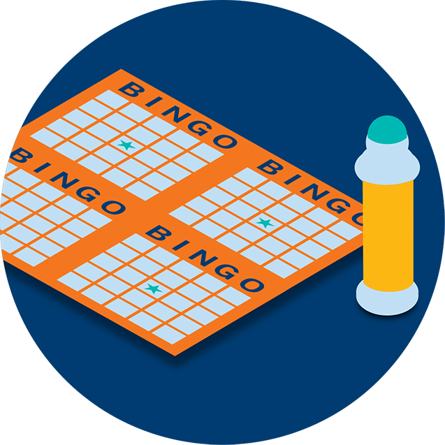 Bingo Cards Next To A Dauber (637x637), Png Download