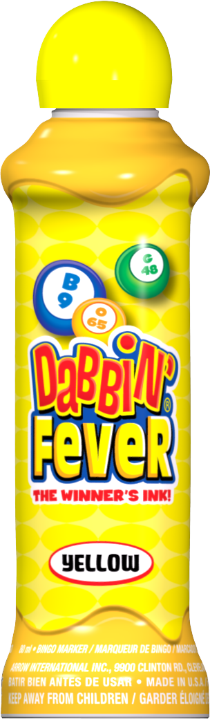 Yellow Dabbin' Fever Ink (304x1040), Png Download