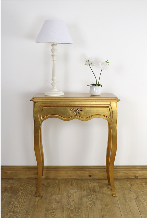 Leona Gold Lamp Table (750x750), Png Download