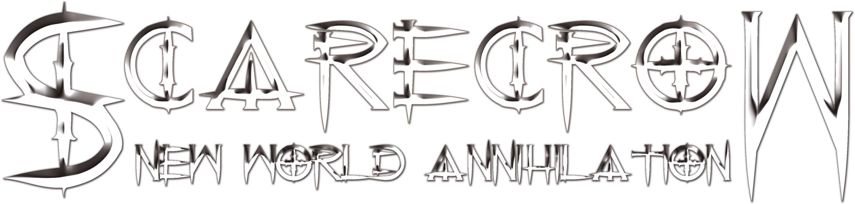 Band Logo White (2953x706), Png Download