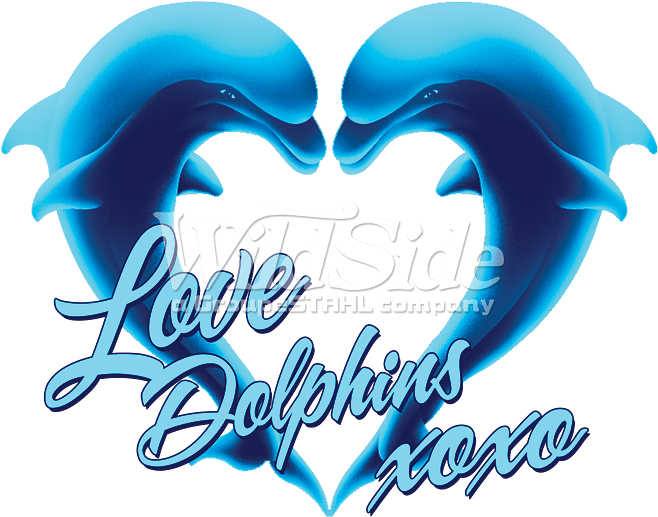 Blue Dolphins Love Xoxo Light/dark Garments Only (675x675), Png Download