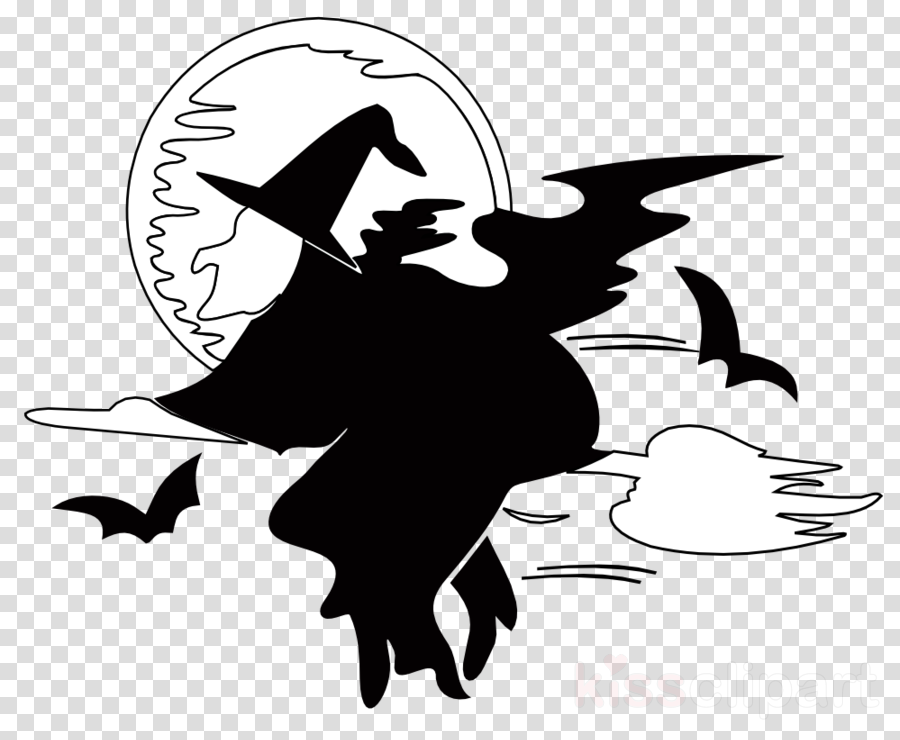 Car Stickers Flying Witch Sticker Clipart Car Sticker (900x740), Png Download