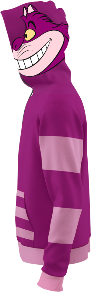 Cheshire Cat Costume Zip Hoodie (618x960), Png Download