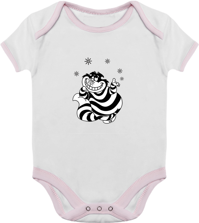 Body Bébé Contrasté Cheshire Cat Par Tattooanshort (690x850), Png Download