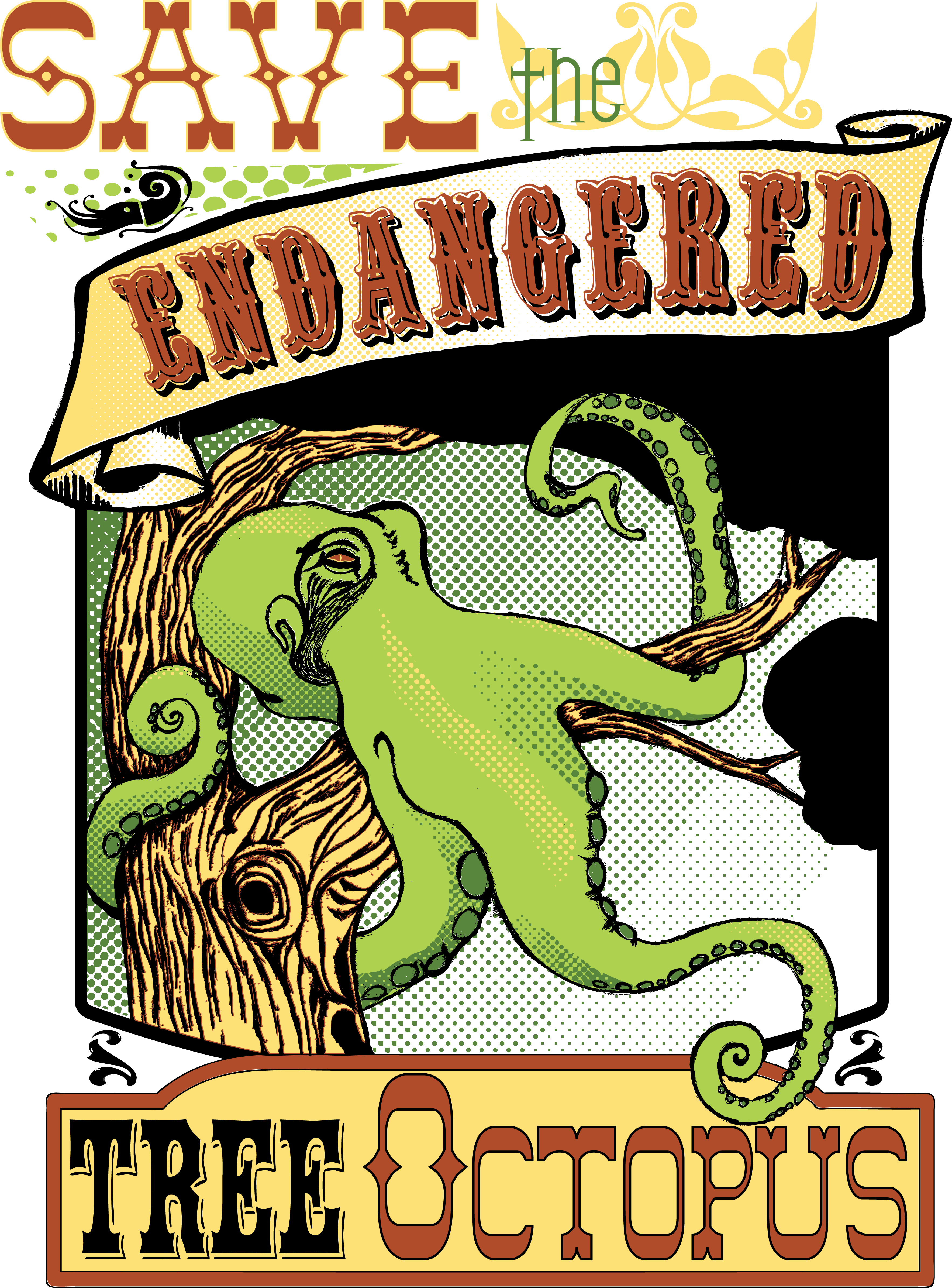 Save The Endangered Tree Octopus (3532x4777), Png Download