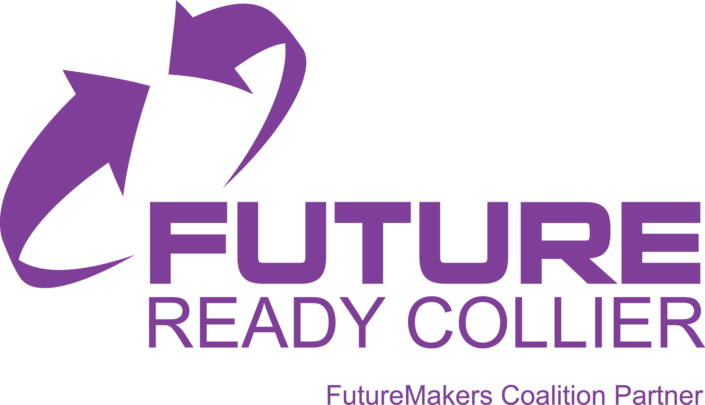 Future Ready Collier Purple Logo (2379x1368), Png Download