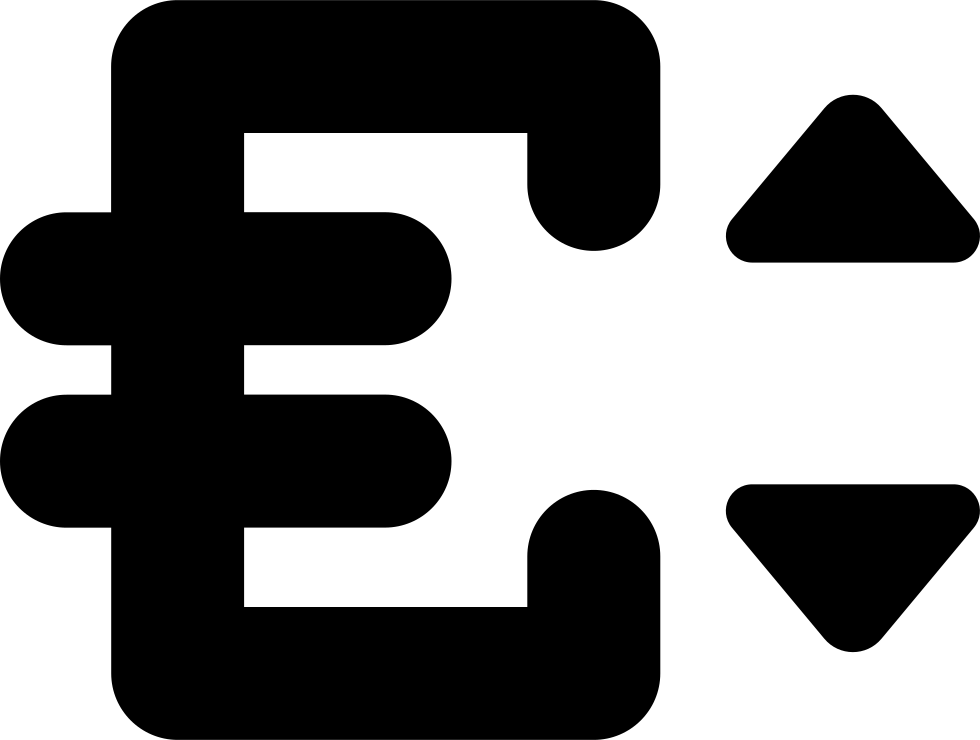 Euro Currency Sign With Up And Down Arrows Comments (980x740), Png Download