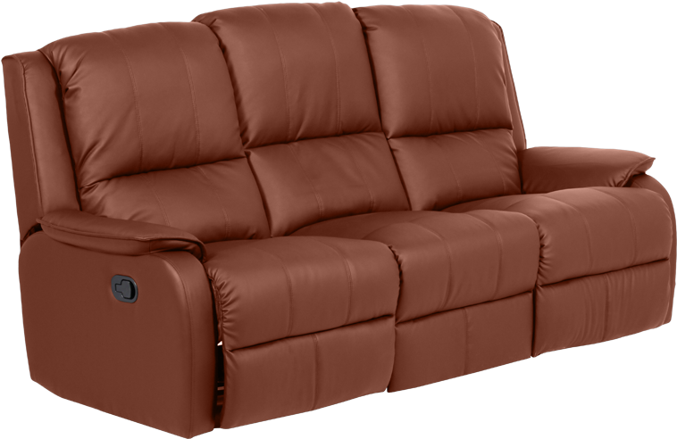 Leather Recliner Sofa 3-seater Maya (800x800), Png Download