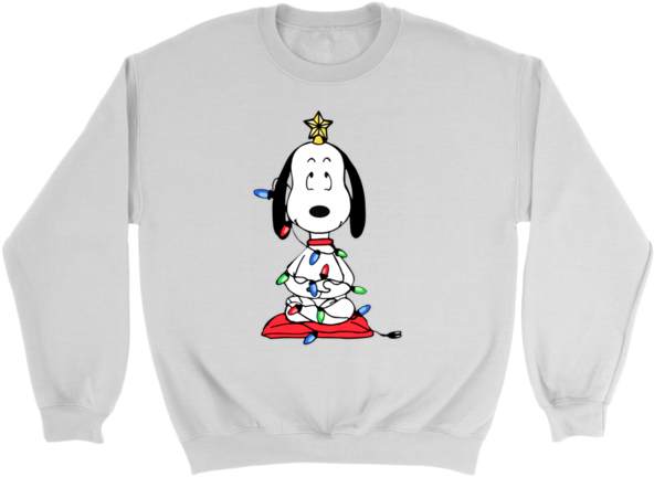 Snoopy Christmas Tree The Peanuts Movie Snoopy Shirts (600x600), Png Download