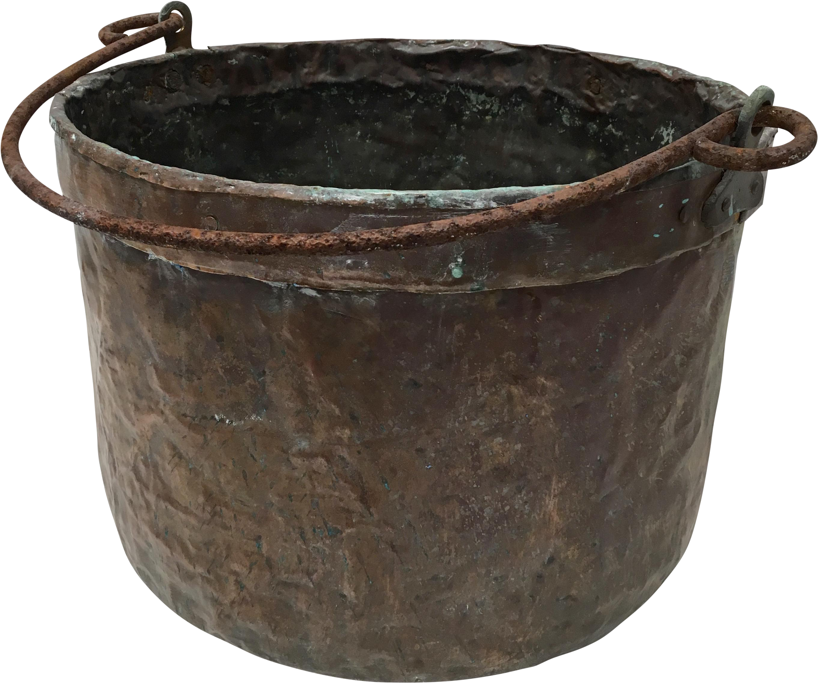 1800's Belgium Copper Cauldron Planter (3037x2536), Png Download