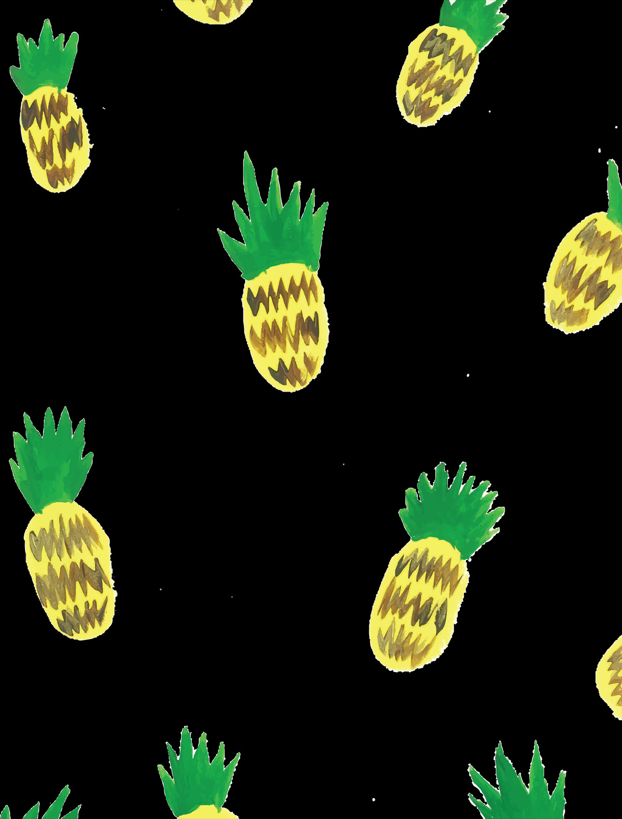 Pineapple Drawing (1216x1600), Png Download