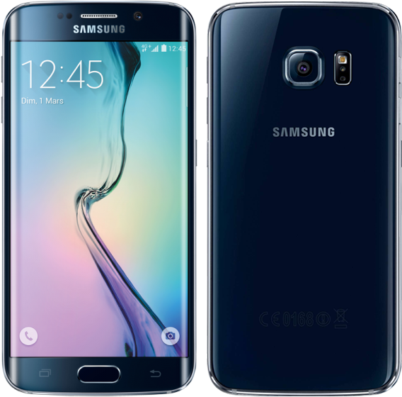 Galaxy S6 Edge 32 Go Noir (600x600), Png Download