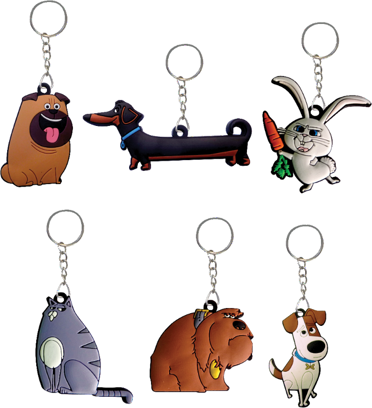 The Secret Life Of Pets™ Key Chains (729x800), Png Download