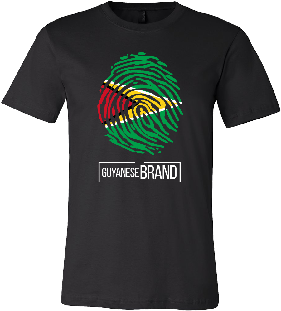 Guyana Guyanese Pride Flag Fingerprint Country T-shirt (1000x1000), Png Download