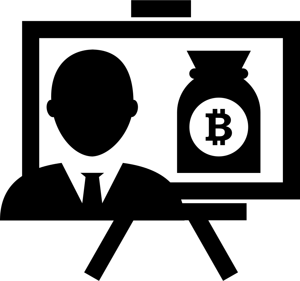 Bitcoin Presentation With Money Bag Symbol Comments (980x918), Png Download