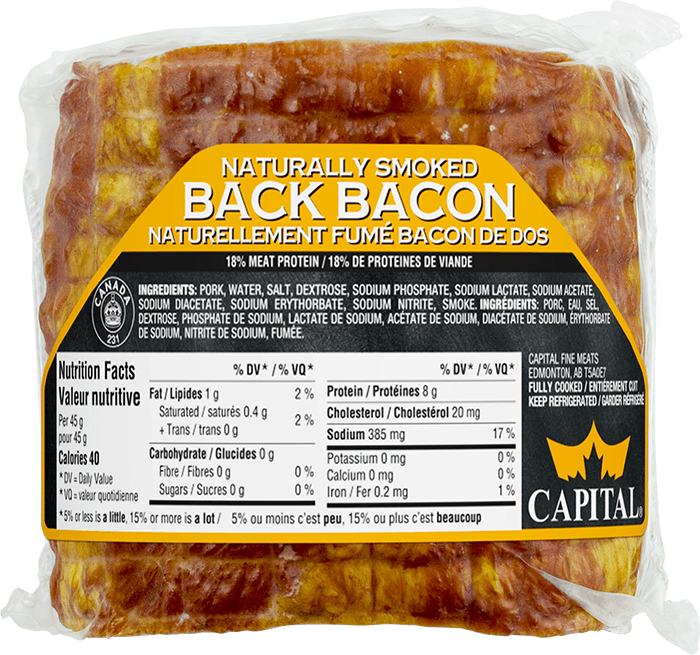 Back Bacon 600g (700x655), Png Download