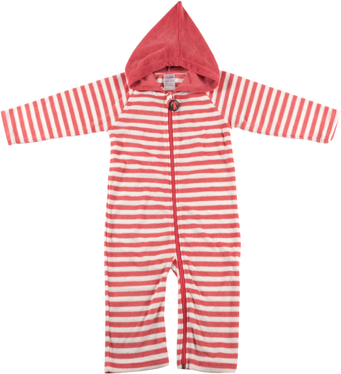 Ducksday Summer Onesie Red Stripe (1534x1703), Png Download